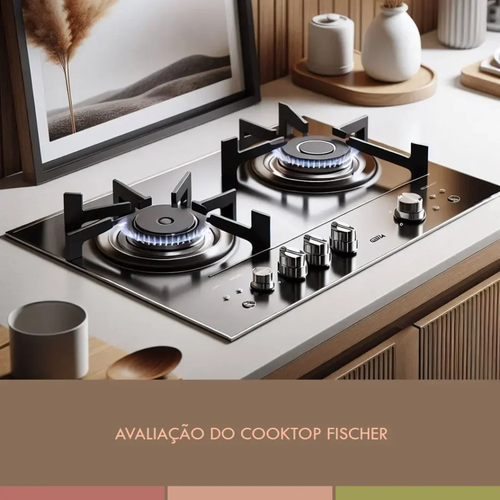 Fischer Cooktop à Gás 2 Bocas Mesa Vidro Preto Bivolt