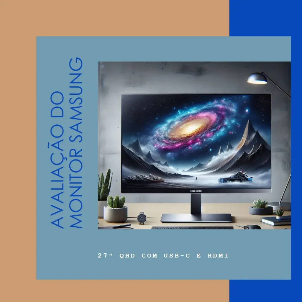 Monitor Samsung Viewfinity S6 27" QHD, USB-C, HDMI e Ajuste de Altura