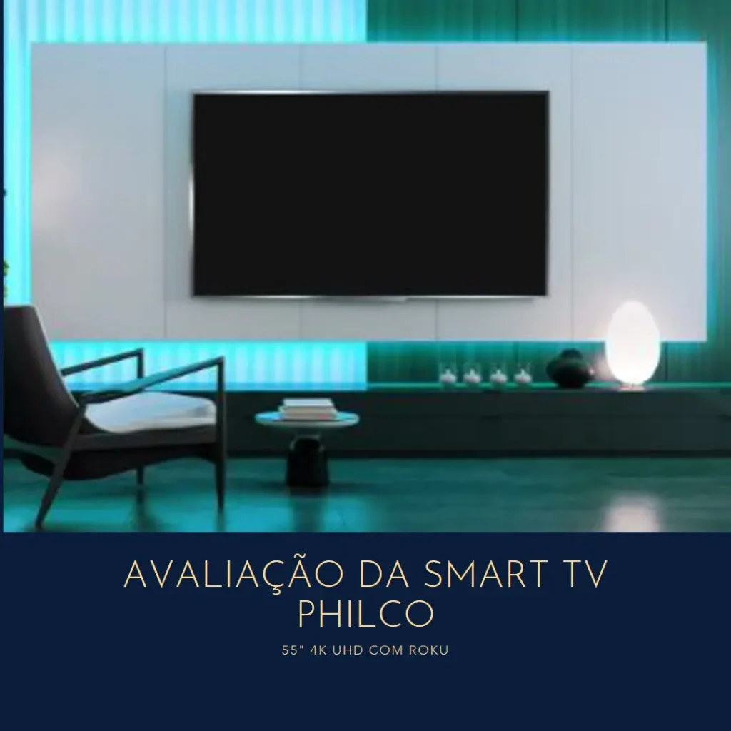 Smart TV LED 55" 4K UHD Philco PTV55G52R2C com Roku