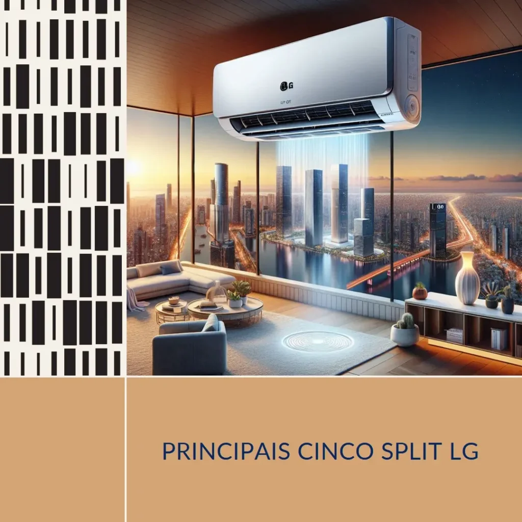 Principais Cinco split LG inverter 12000 btus quente e frio