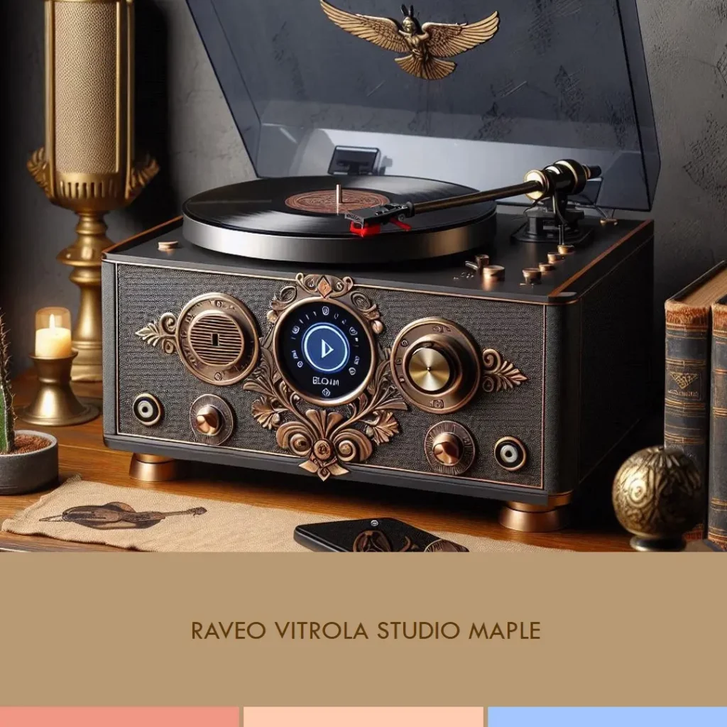 Raveo Vitrola Studio MAPLE: Conectividade Bluetooth, Rádio FM e muito mais