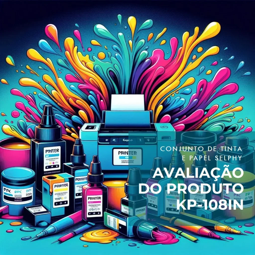 Conjunto de Tinta e Papel KP-108IN para Impressoras SELPHY