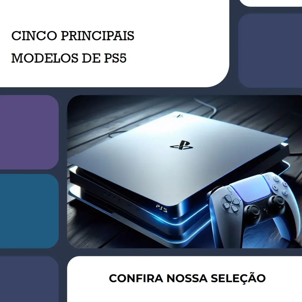 Cinco Principais Modelos de console PS5 digital