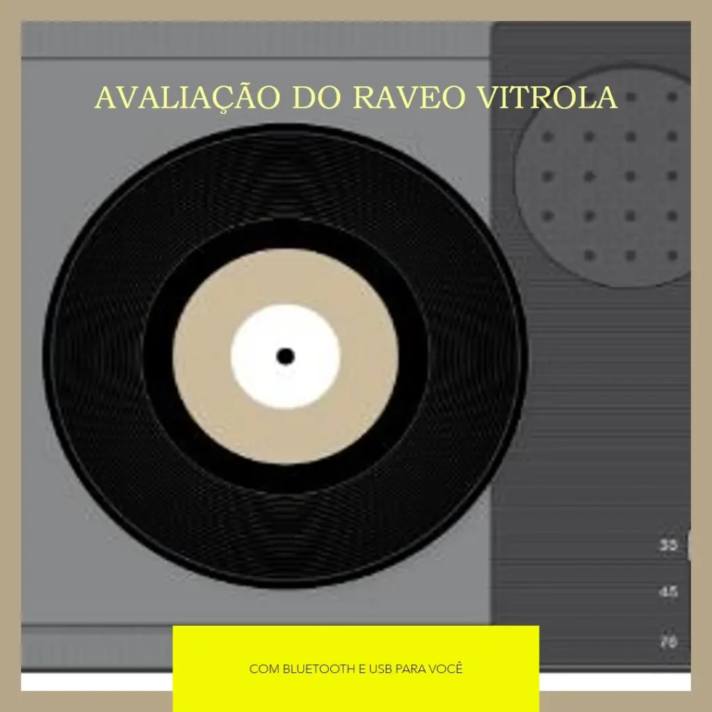 Raveo Vitrola Studio Plus com Bluetooth e USB