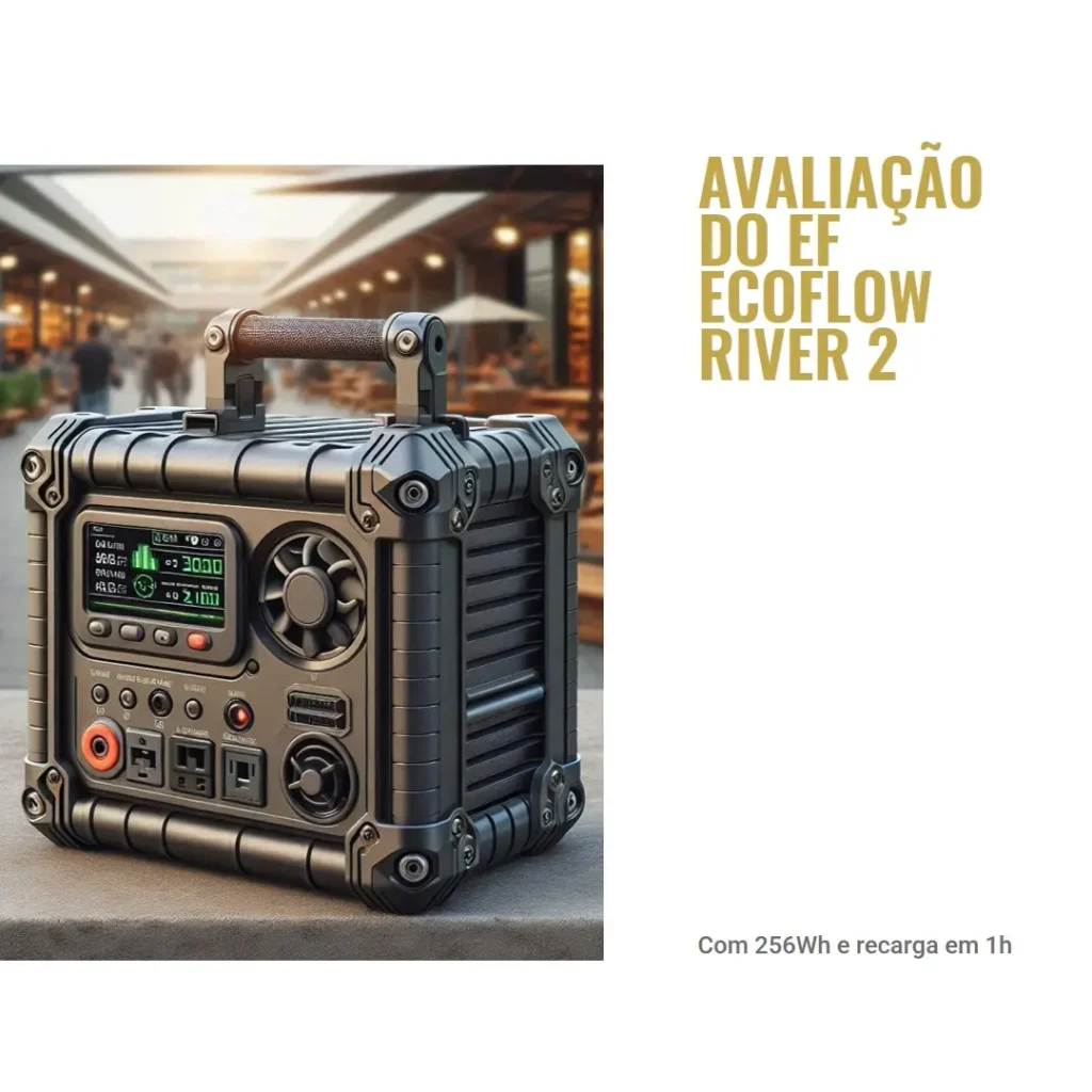 EF ECOFLOW RIVER 2 com 256Wh e recarga em 1h