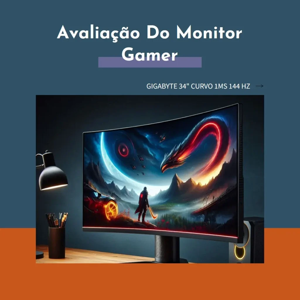 Monitor Gamer Gigabyte 34" Curvo 1ms 144 Hz Full HD