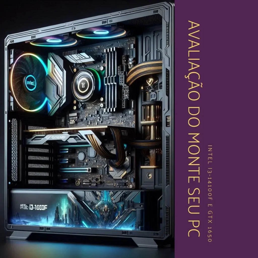 Monte seu PC: Intel i3-14100F, GTX 1650, 16GB, 480GB SSD