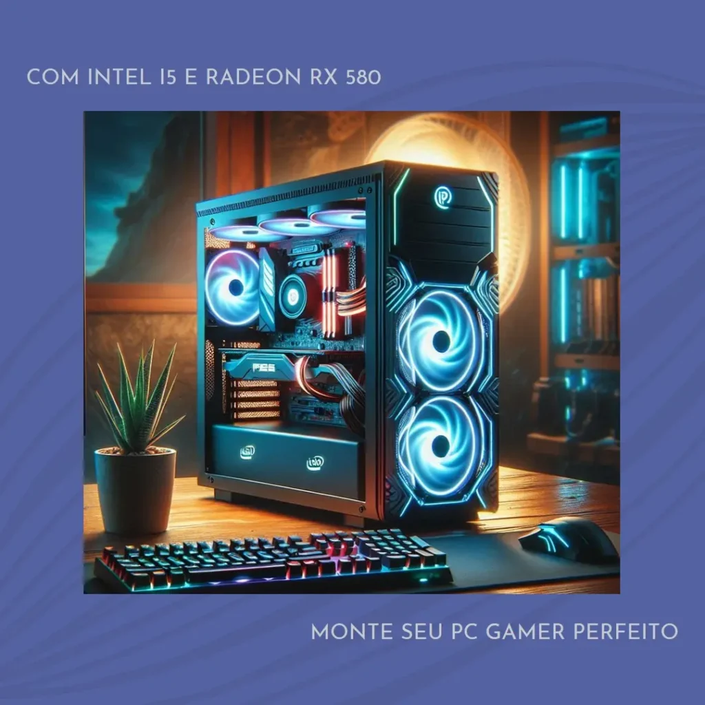 Monte seu PC: Intel i5-11400F, Radeon RX 580 8GB, 16GB, 480GB SSD