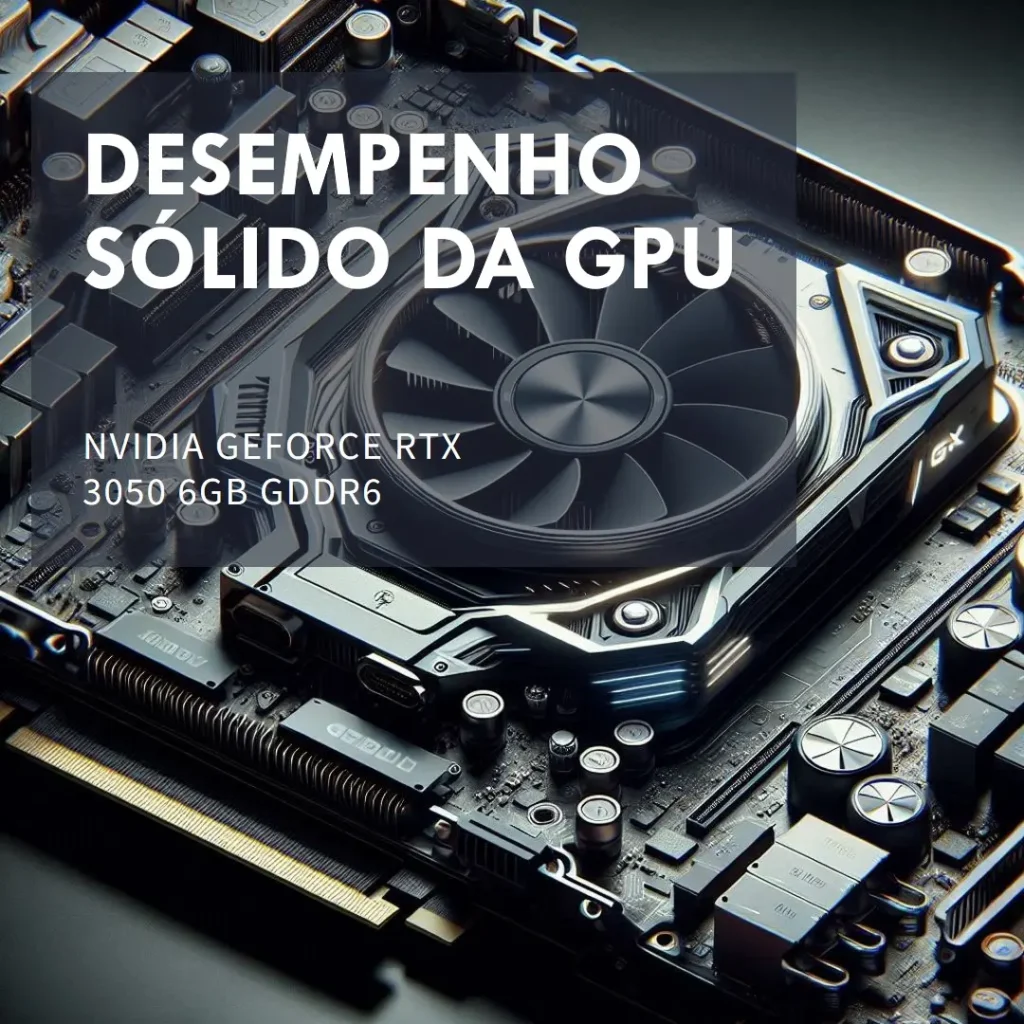 GPU NVIDIA GeForce RTX 3050 6GB GDDR6 com desempenho sólido