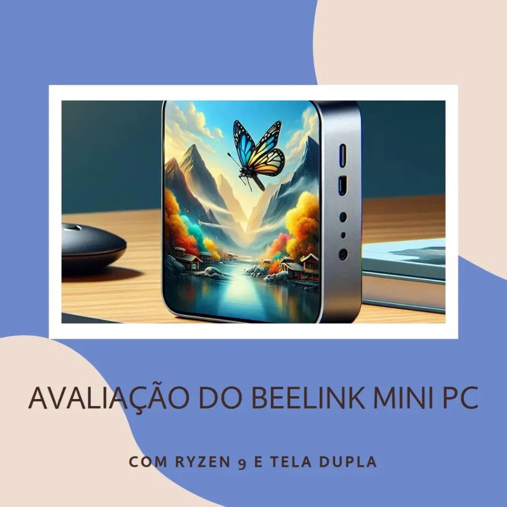 Beelink Mini PC EQR W11 Pro com Ryzen 9 e Tela Dupla