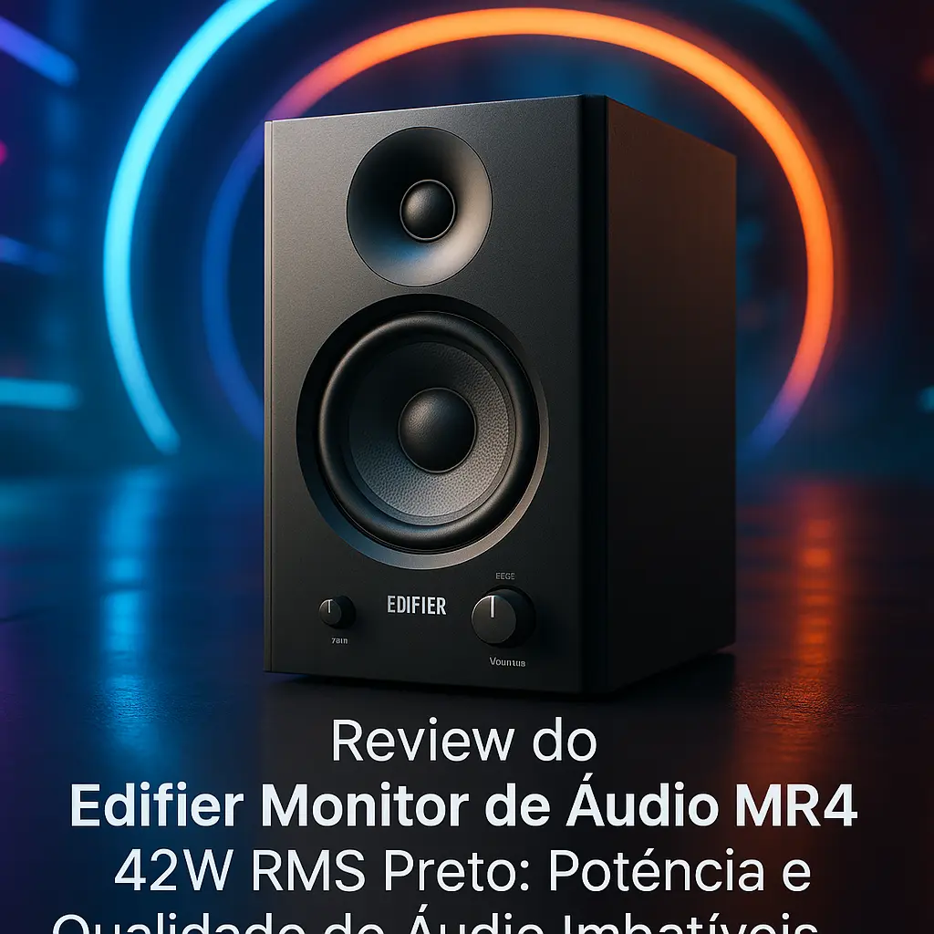 Edifier Monitor de Áudio MR4 42W RMS Preto: Potência e Qualidade de Áudio Imbatíveis
