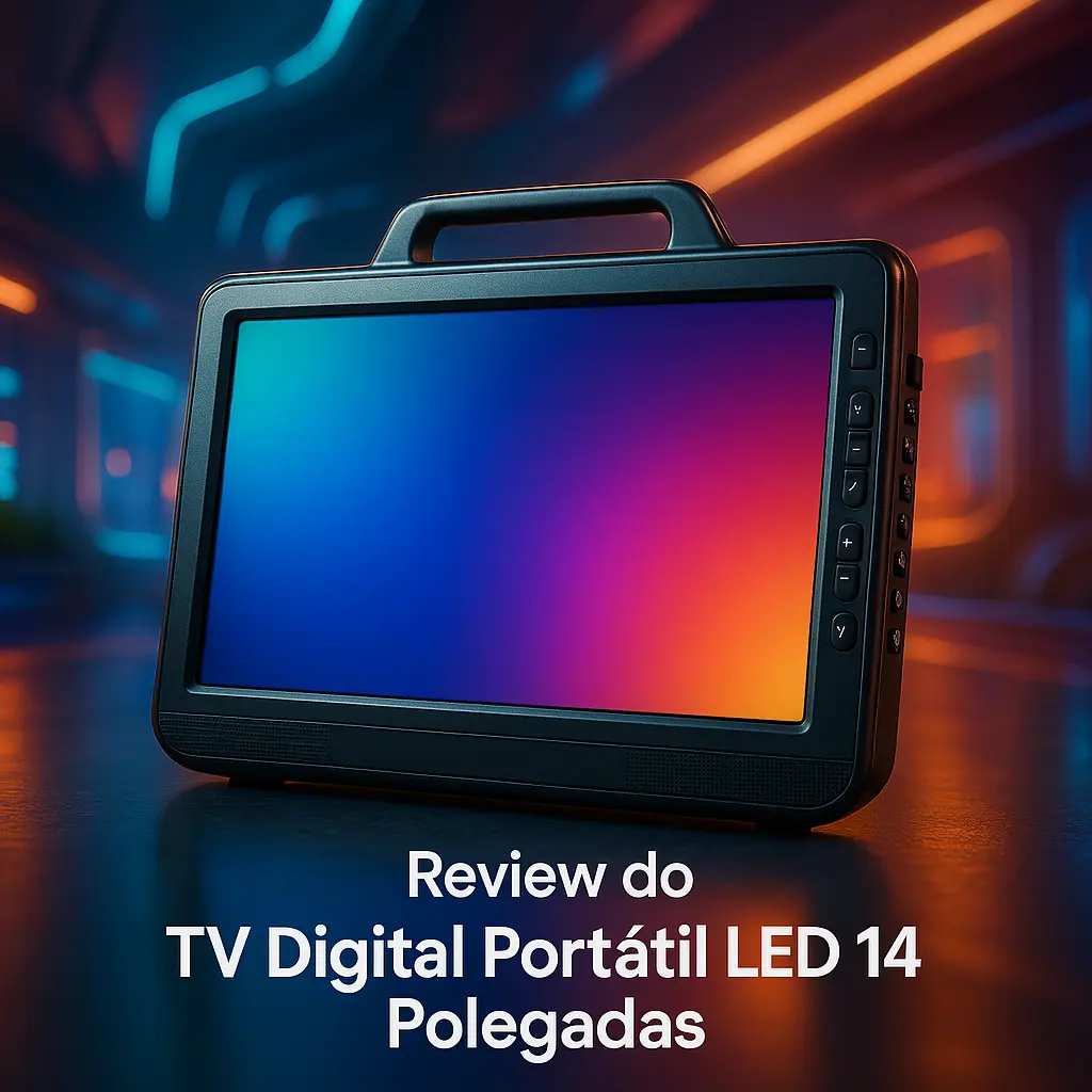 TV Digital Portátil LED 14 Polegadas: Conectividade e Portabilidade para Todos os Lugares