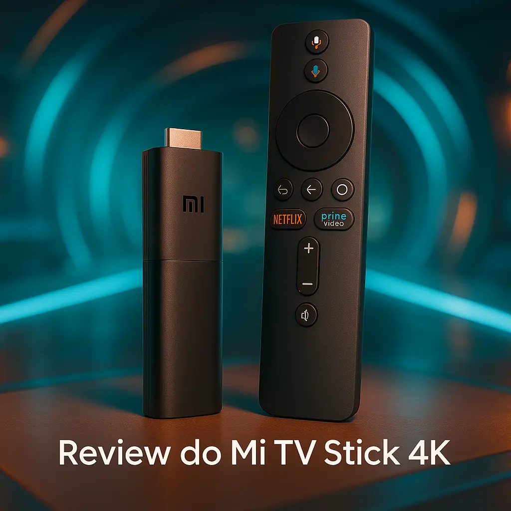Mi TV Stick 4K: Leitor Portátil de Streaming com Controle por Voz