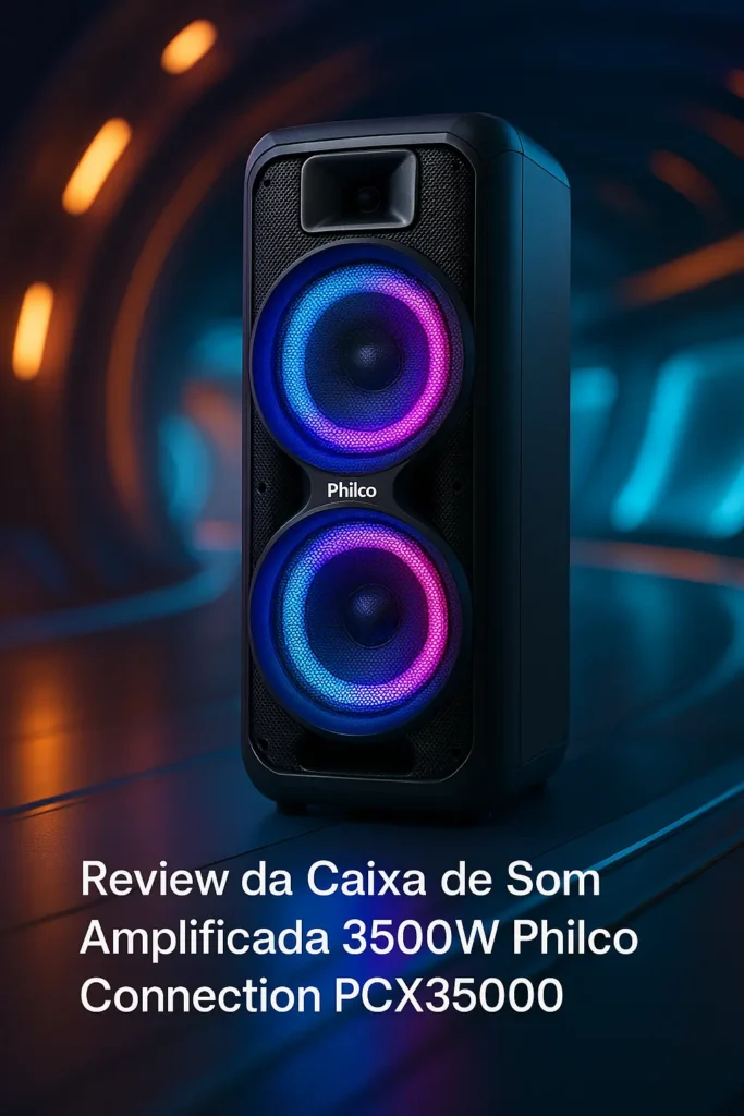 Caixa de Som Amplificada 3500W Philco Connection PCX35000 Bivolt: Potência e Conectividade para Sua Festa