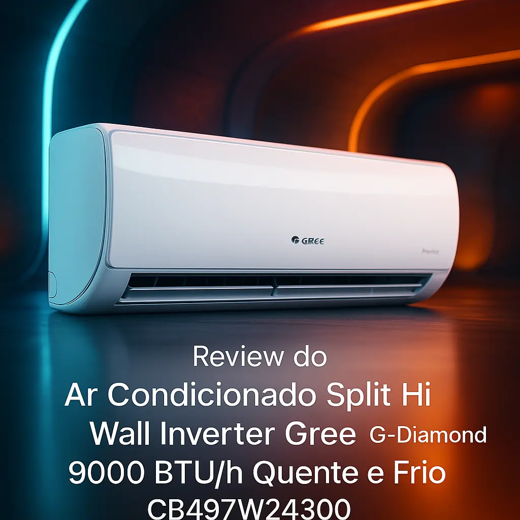 Ar Condicionado Split Hi Wall Inverter Gree G-Diamond 9000 BTU/h Quente e Frio CB497W24300 – 220 Volts: Eficiência e Conforto para sua Casa