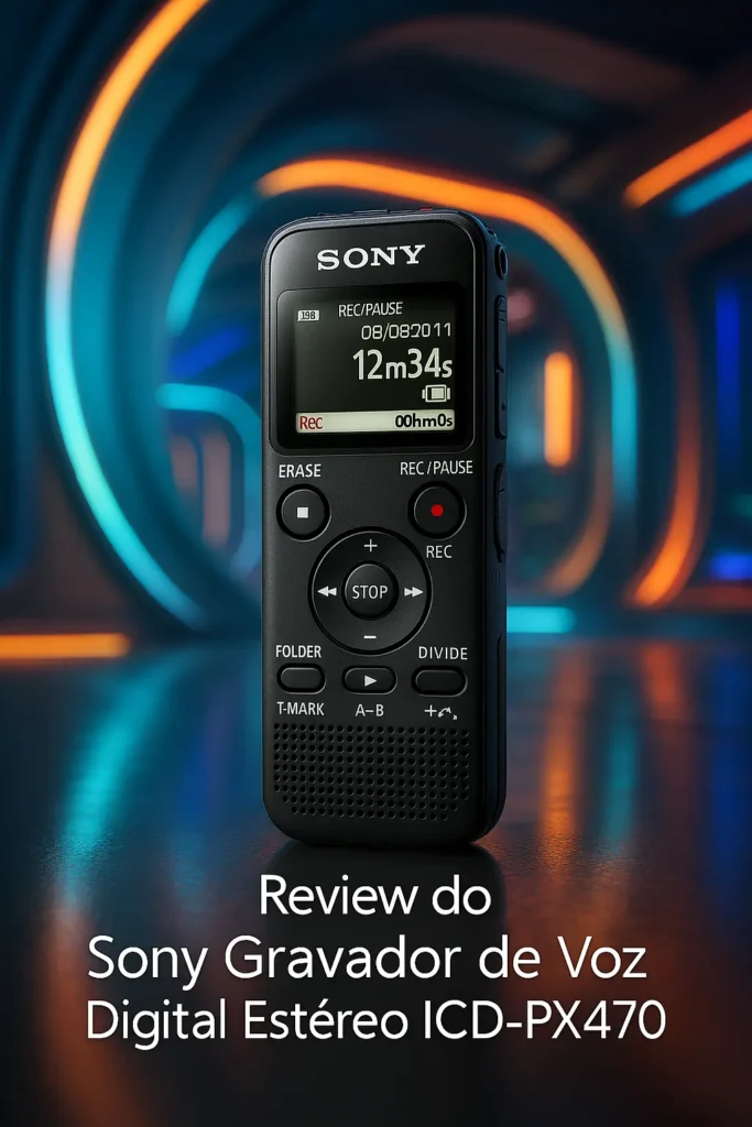 Sony Gravador de Voz Digital Estéreo ICD-PX470: Compacto, Prático e Eficiente