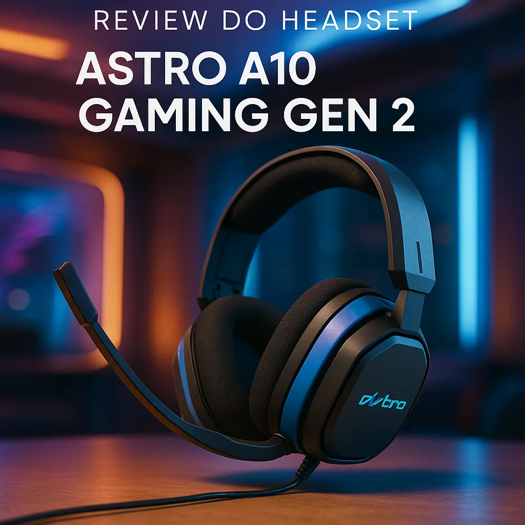 Headset Com Fio ASTRO A10 Gaming Gen 2: Microfone Flip-to-mute e Drivers de 32mm para Gaming de Alta Performance
