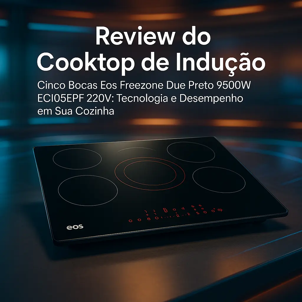Cooktop de Indução Cinco Bocas Eos Freezone Due Preto 9500W ECI05EPF 220V: Tecnologia e Desempenho em Sua Cozinha