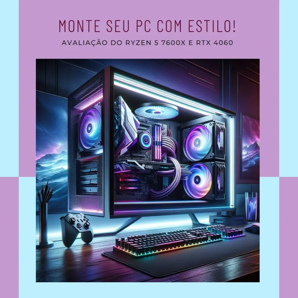 Monte seu PC: Ryzen 5 7600X, RTX 4060, 16GB, 1TB SSD