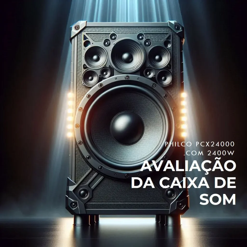 Caixa de Som Amplificada 2400W Philco PCX24000 Flash Lights Bivolt