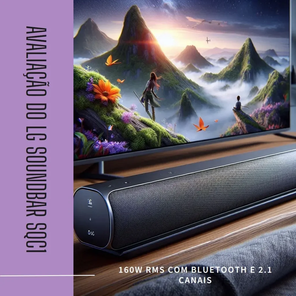 LG Soundbar SQC1 160W RMS Bluetooth 2.1 Canais
