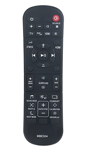 Controle remoto substituído adequado para JBL Bar 2.0 All-in-One, barra de som BAR 2.1, barra de som de graves profundos 2.1, barra de som BAR 3.1, barra de som 5.0, barra de som surround BAR 5.1 com subwoofer