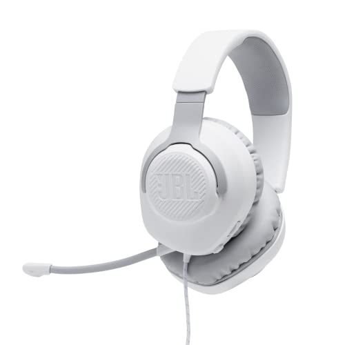 Headset Gamer JBL Quantum 100 Over Ear Branco - JBLQUANTUM100WHTAM