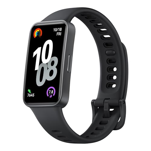 Smartwatch, HUAWEI Band 10, Corpo Elegante em Polímeros Duráveis, Análise do Sono em Nível Profissional, Assistente de Bem-estar Emocional, Compatível com Android e iOS, Preto