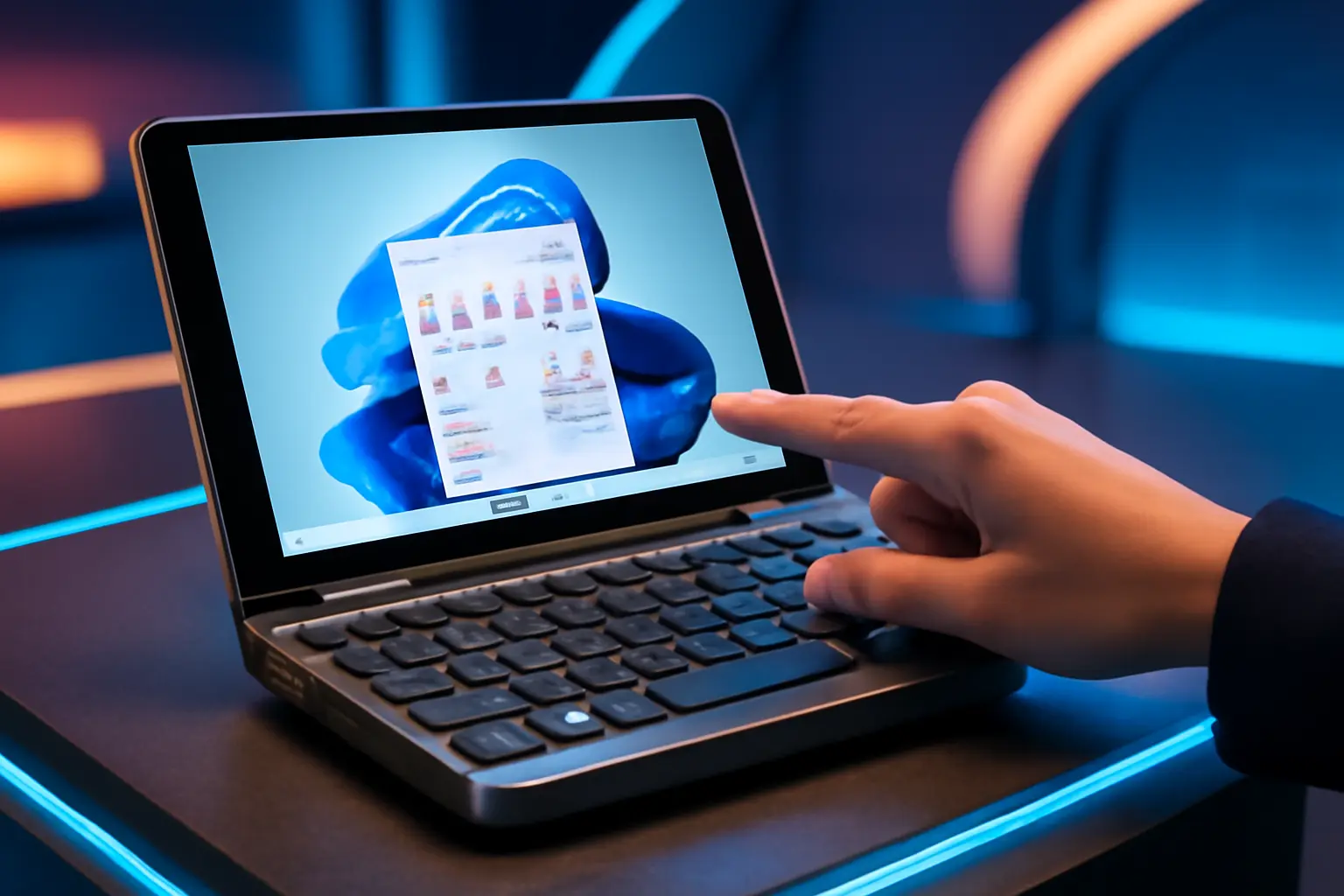 Mini Laptop 8 Polegadas com Tela Sensível ao Toque e Windows 11 Pro