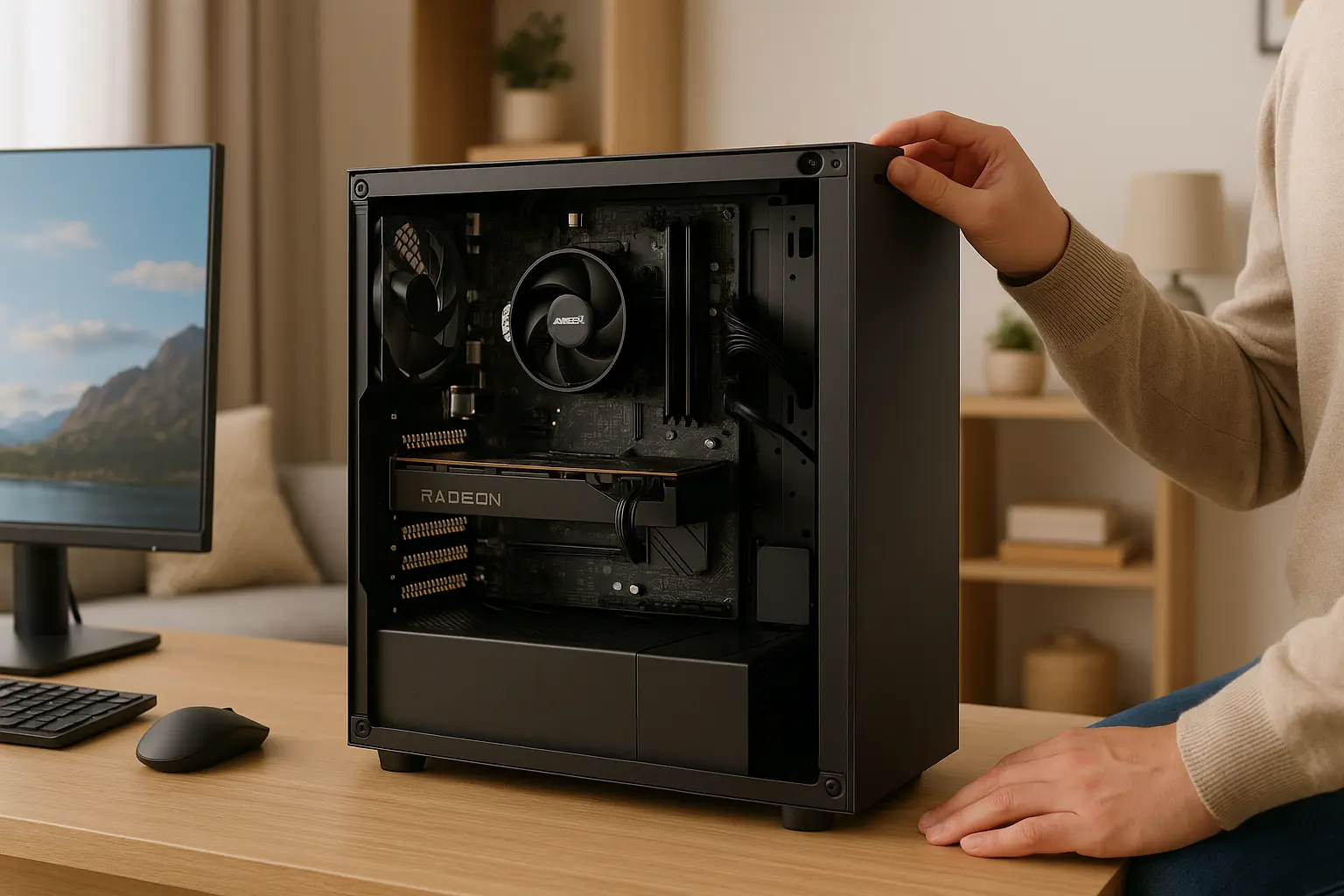 Monte seu PC: Ryzen 5 5500, RX 5600, 16GB, 480GB SSD
