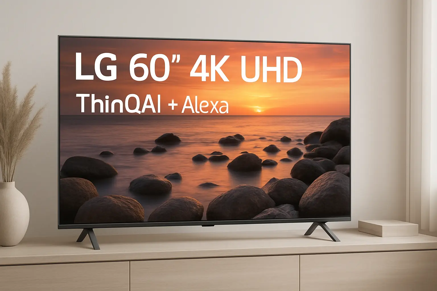 Smart TV LG 60" 4K UHD com ThinQAI e Alexa