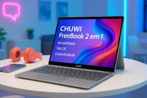 CHUWI FreeBook 2 em 1: Versatilidade, Tela 2K e Conectividade