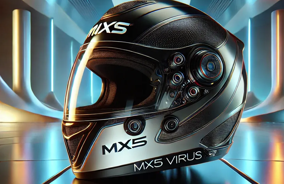 Capacete Moto Mixs MX5 Virus com viseira rápida