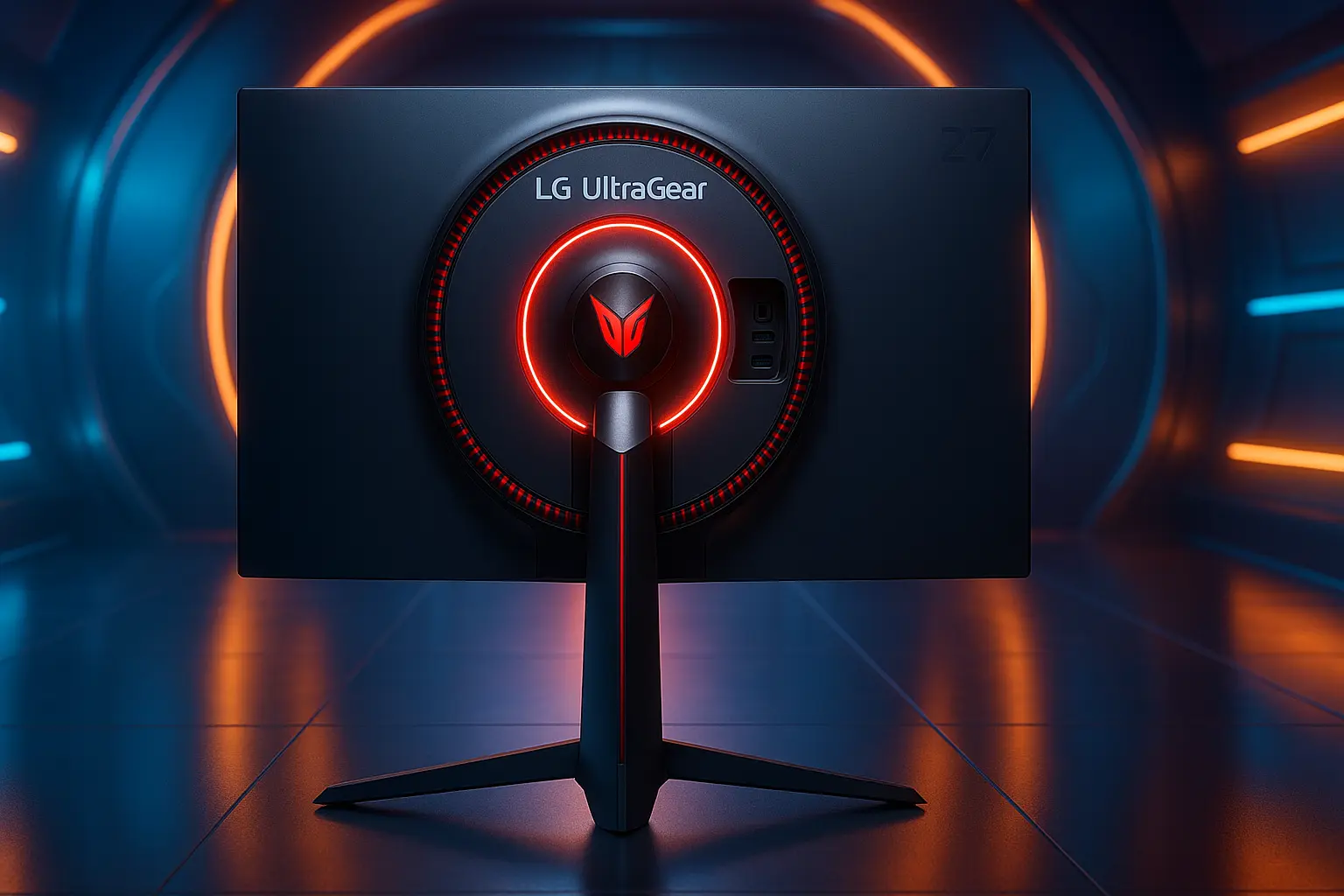 Principais Cinco traseira monitor gamer LG ultragear 27