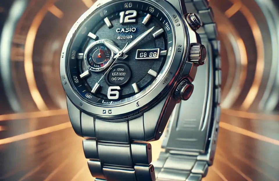 Relógio Masculino Casio Prata Com Data Fundo Preto Original – Resistente e Elegante