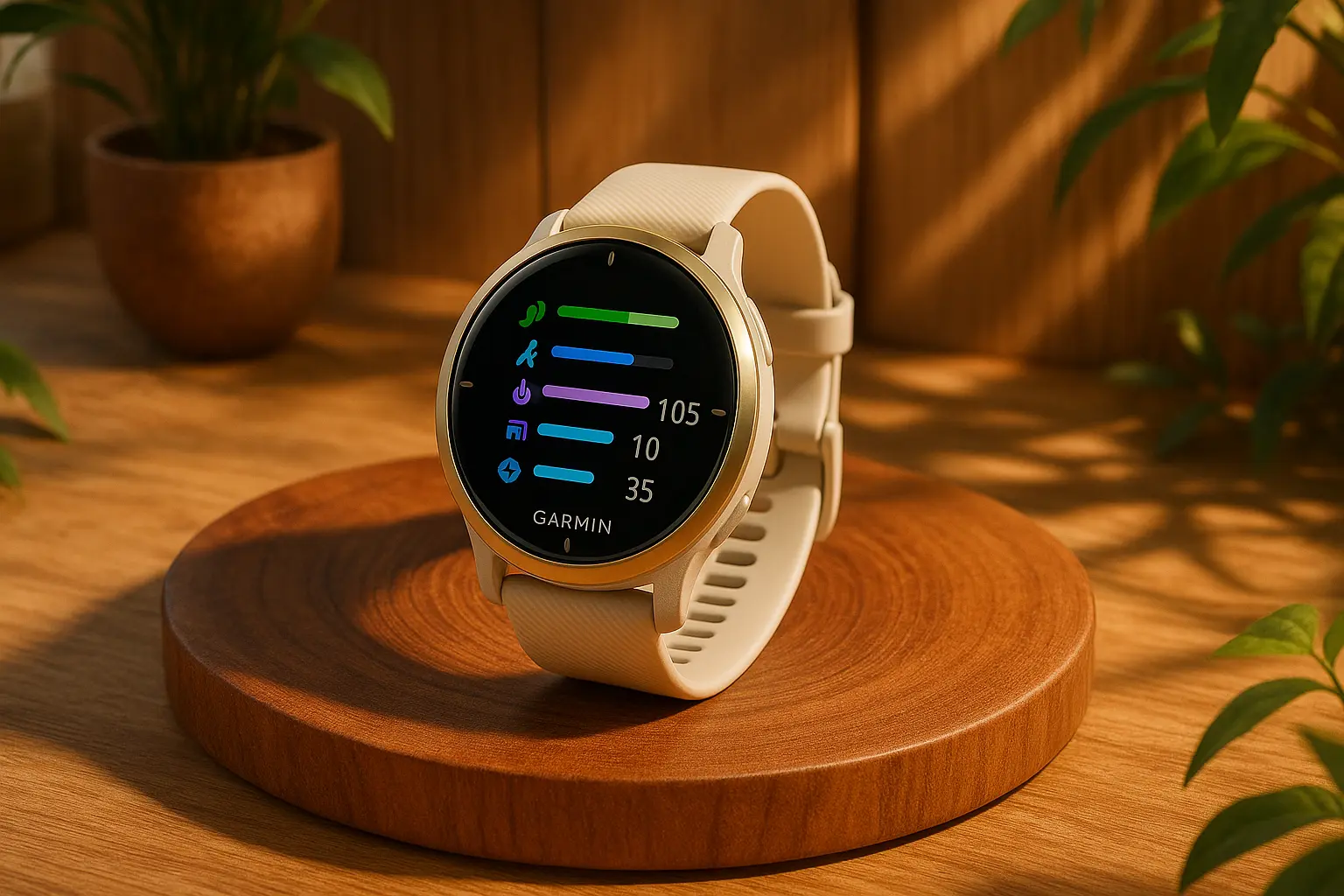 Top 5 Garmin vivoactive 5 na cor ivory