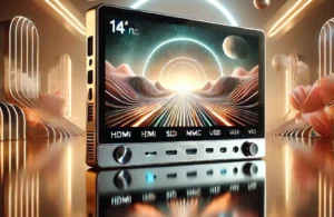 Trexonic TV LED portátil recarregável de 14 polegadas com HDMI, SD/MMC, USB, VGA e sintonizador digital integrado