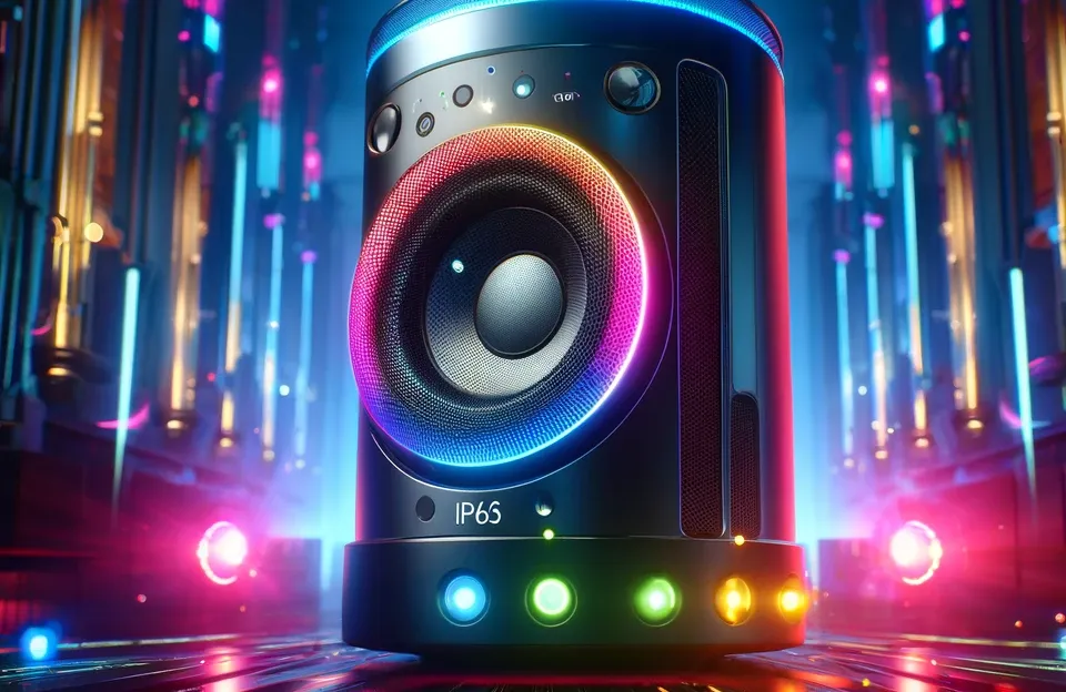 Caixa de Som Aiwa Bluetooth com Luzes Multicores e IP65: Potência e Estilo em Qualquer Lugar