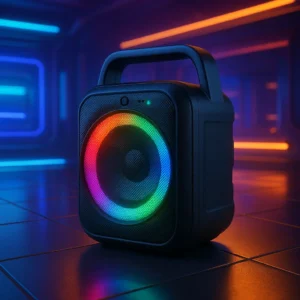 Basike Caixa de Som Bluetooth 5.3 com Som Potente e RGB