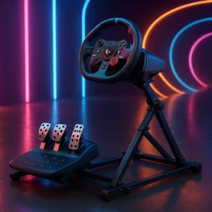 Suporte Cockpit para Volante Logitech com Ajuste e Dobrável