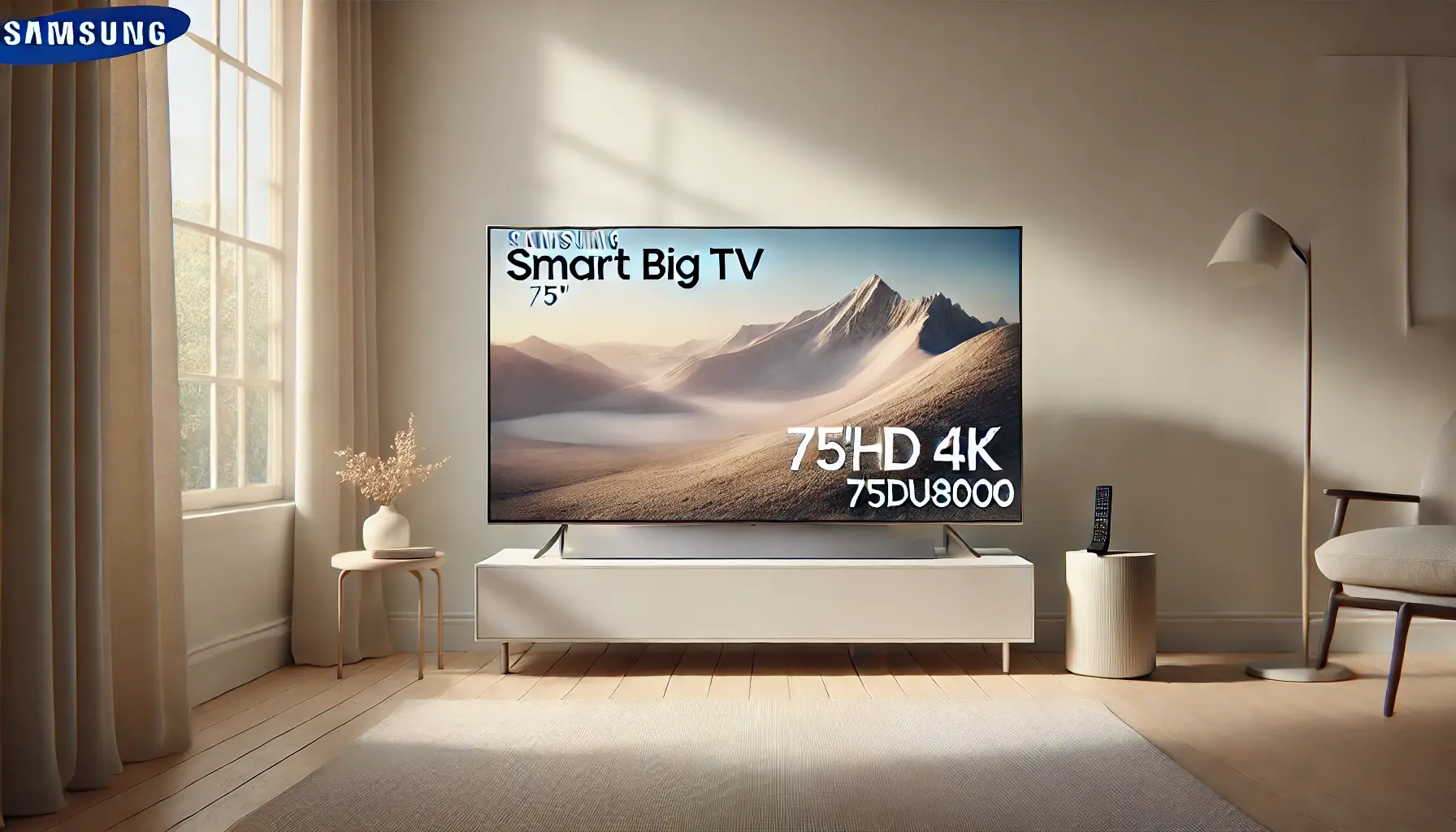 Samsung Smart Big TV 75" Crystal UHD 4K 75DU8000 - Painel Dynamic Crystal Color, Gaming Hub