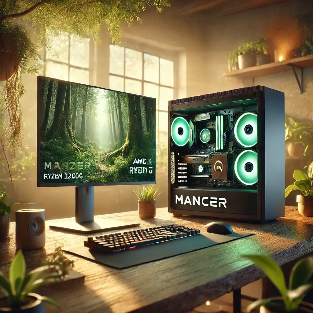 PC Gamer Completo Mancer, AMD Ryzen 3 3200G, Radeon Vega 8, 16GB DDR4, SSD 480GB + Monitor 21"