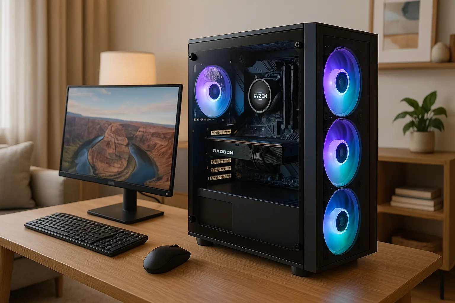 Monte seu PC: Ryzen 5 5600, RX 7600, 16GB, 480GB SSD