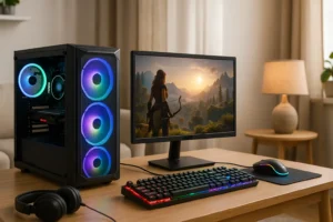 PC Gamer AMD Ryzen 5 5600GT - 16GB DDR4 - SSD 240GB - Radeon Vega 7 - Monitor 19'' - Kit Gamer RGB