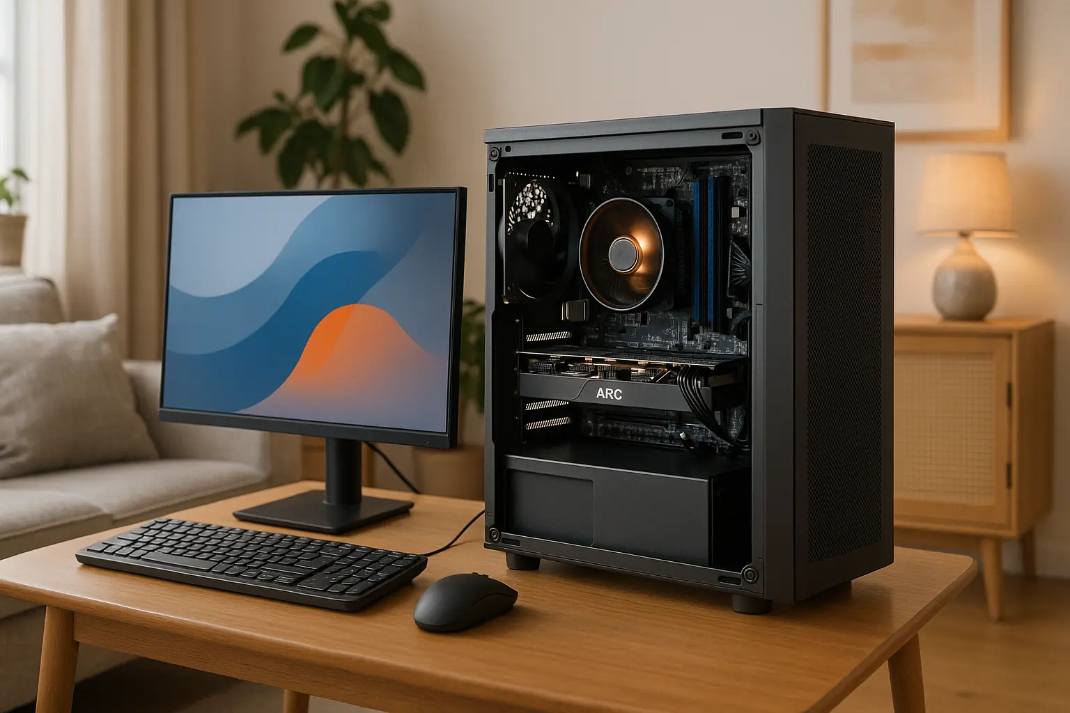 Monte seu PC: Ryzen 5 5500, ARC B570, 16GB, 480GB SSD