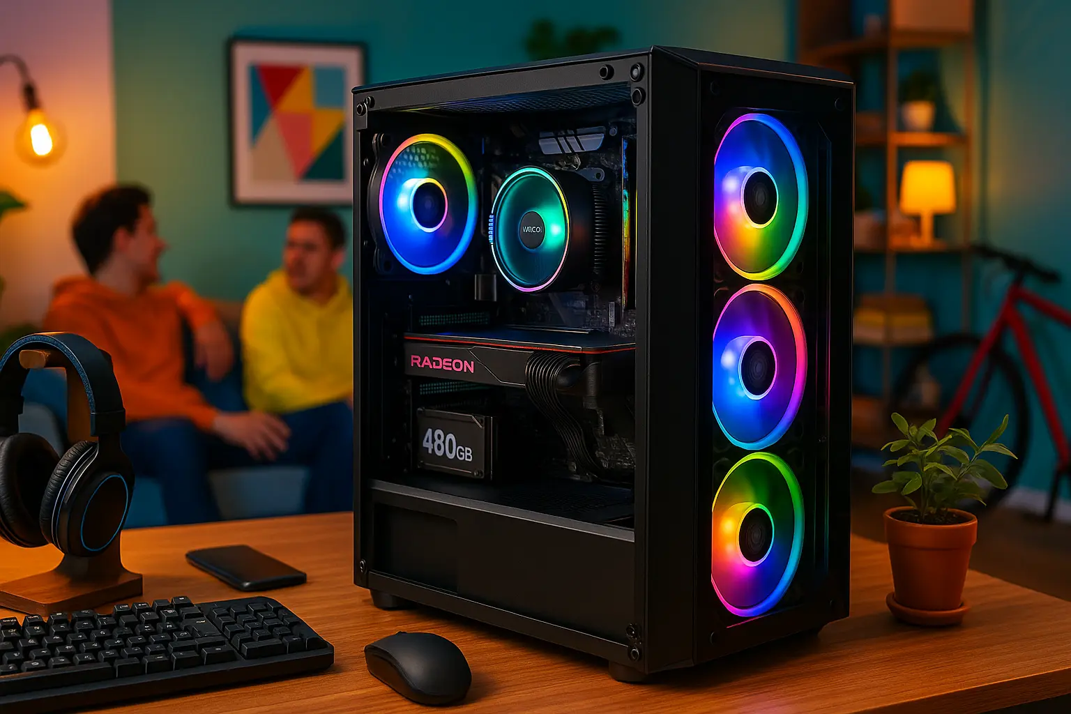 Monte seu PC: Ryzen 5 8500G, RX 6750 XT, 16GB, 480GB SSD