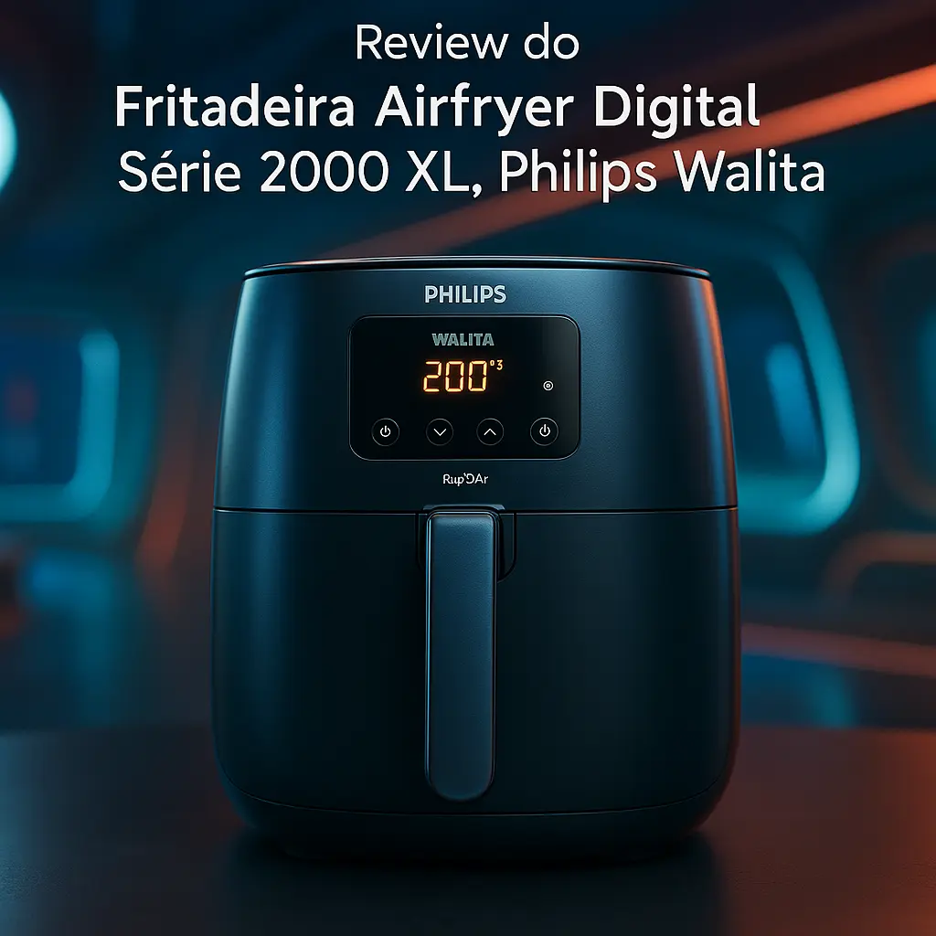 Fritadeira Airfryer Digital Série 2000 XL, Philips Walita - 6,2 Litros e Tecnologia RapidAir