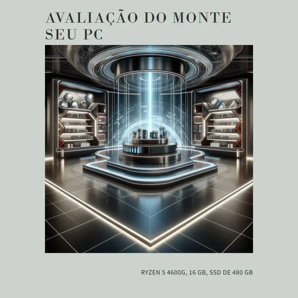 Monte seu PC: Ryzen 5 4600G, 16GB, 480GB SSD