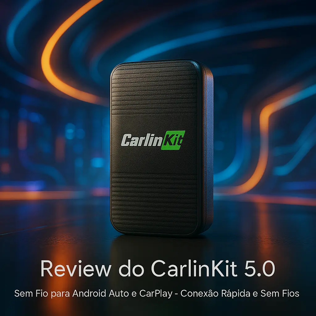 CarlinKit 5.0 Sem Fio para Android Auto e CarPlay - Conexão Rápida e Sem Fios
