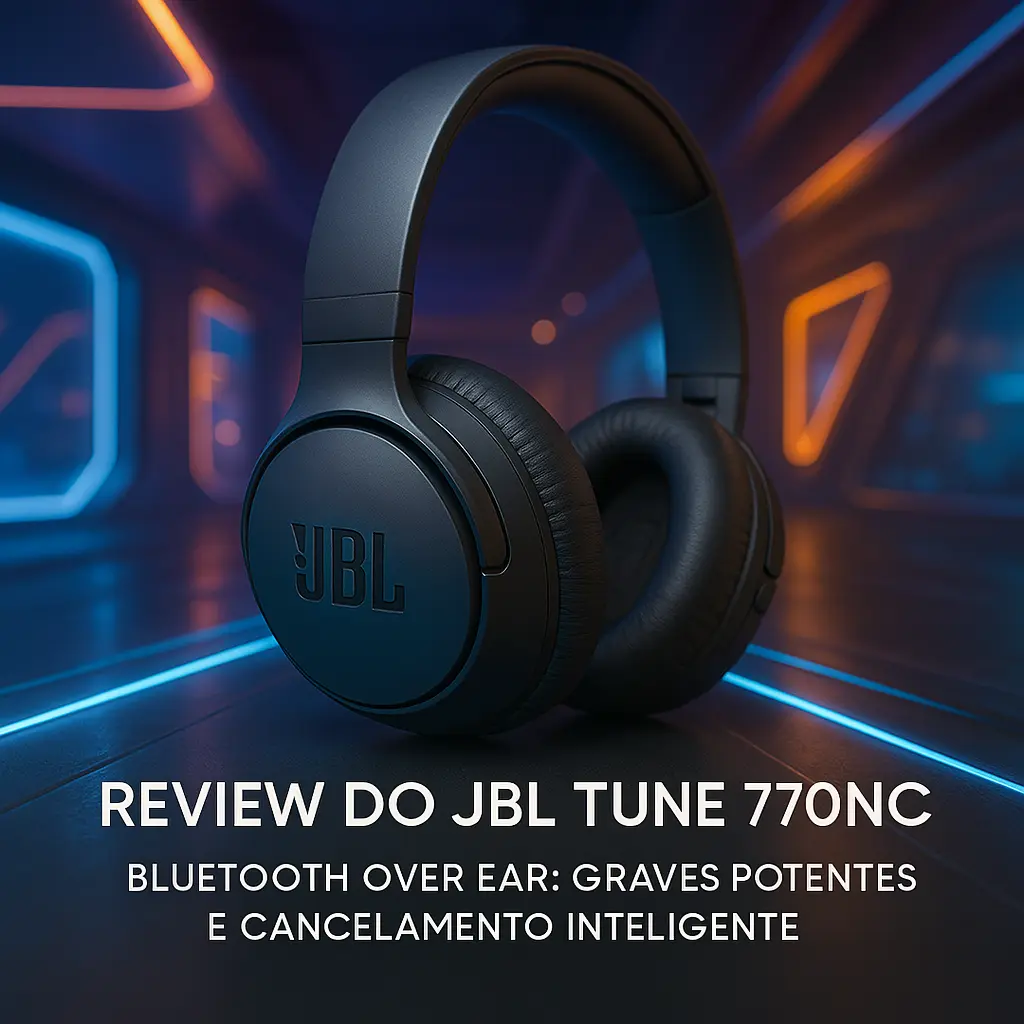 JBL Tune 770NC Bluetooth Over Ear: Graves Potentes e Cancelamento Inteligente